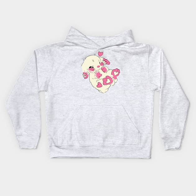 bunny love hearts cute bunny Kids Hoodie by lazykitty